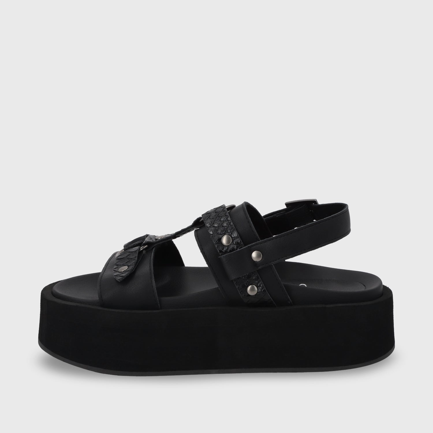 Sandalia Plataforma Negro Mujer 55941 - Gotta Chile