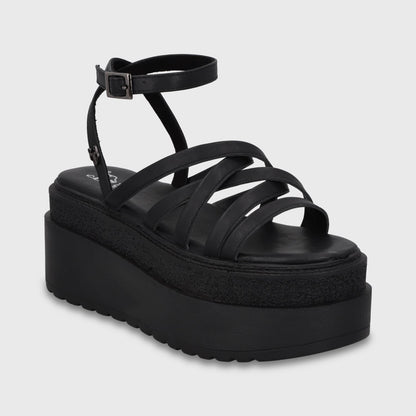 Sandalia Plataforma Negro Mujer 65931 - Gotta Chile