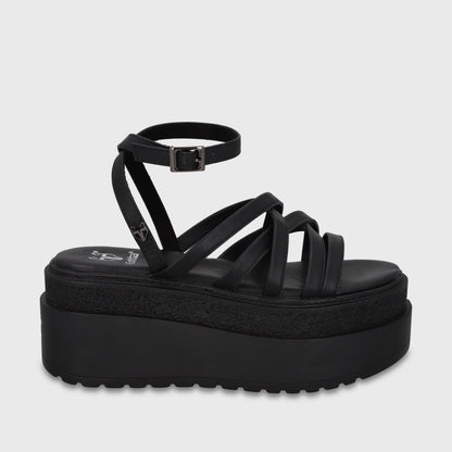 Sandalia Plataforma Negro Mujer 65931 - Gotta Chile