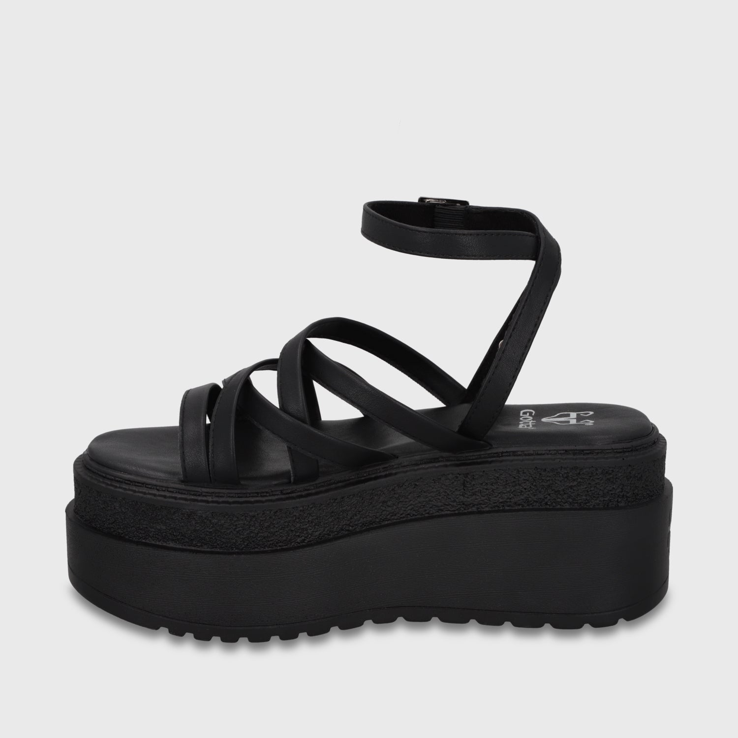 Sandalia Plataforma Negro Mujer 65931 - Gotta Chile