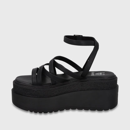 Sandalia Plataforma Negro Mujer 65931 - Gotta Chile