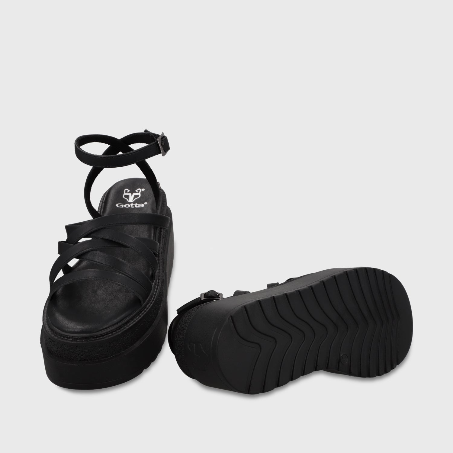 Sandalia Plataforma Negro Mujer 65931 - Gotta Chile
