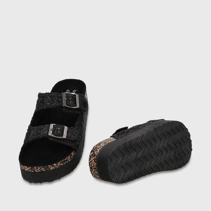 Sandalia Plataforma Negro Mujer 65951 - Gotta Chile