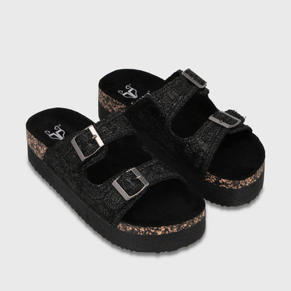 Sandalia Plataforma Negro Mujer 65951 - Gotta Chile