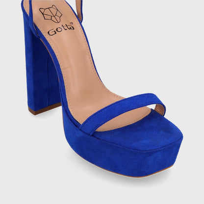Sandalia Taco Azul Mujer 35101 - Gotta Chile