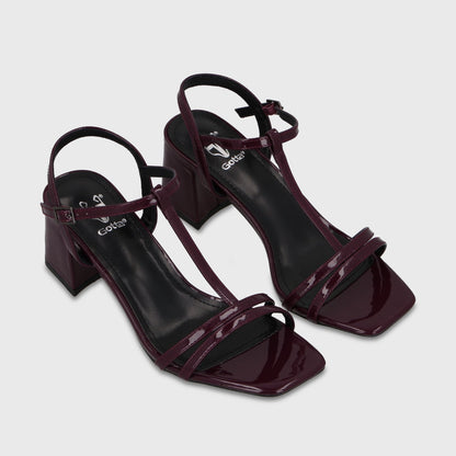 Sandalia Taco Burdeo Mujer 64031 - Gotta Chile