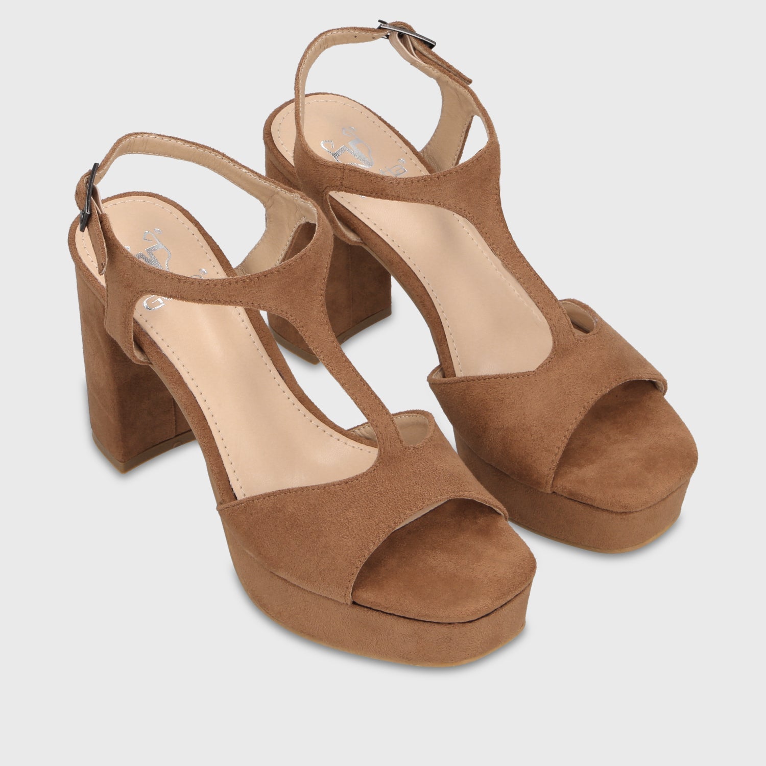 Sandalia Taco Camel Mujer 65910 - Gotta Chile