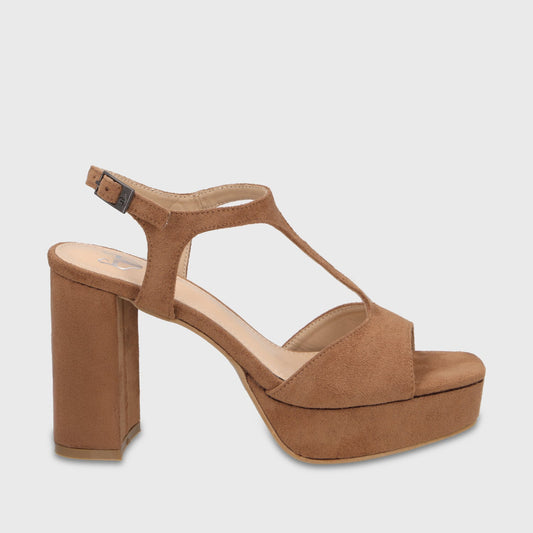 Sandalia Taco Camel Mujer 65910 - Gotta Chile