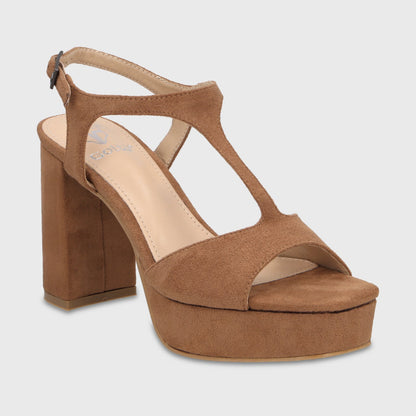 Sandalia Taco Camel Mujer 65910 - Gotta Chile