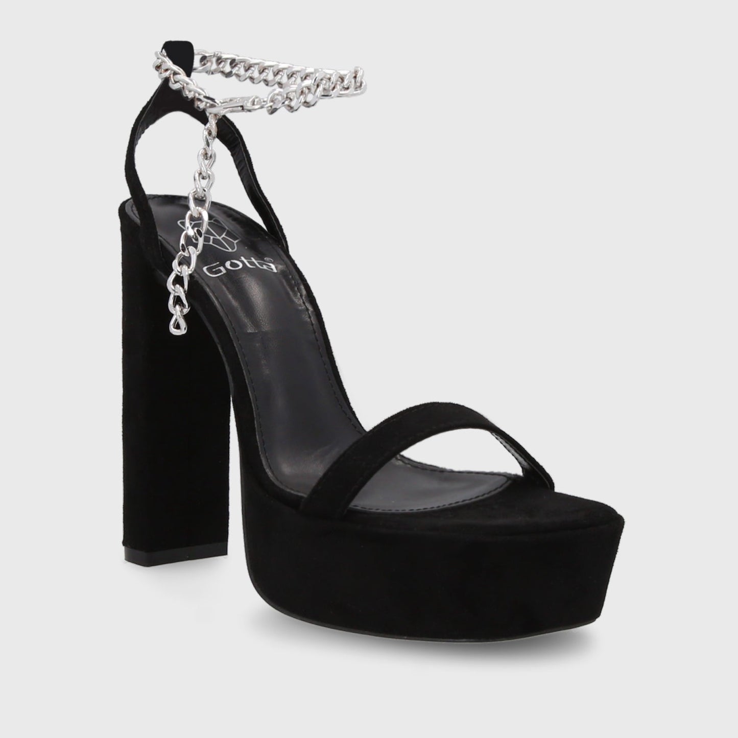 Sandalia Taco Negra Mujer 35101 - Gotta Chile