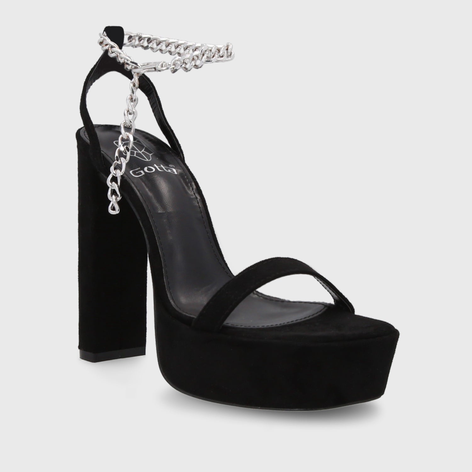 Sandalia Taco Negra Mujer 35101 - Gotta Chile