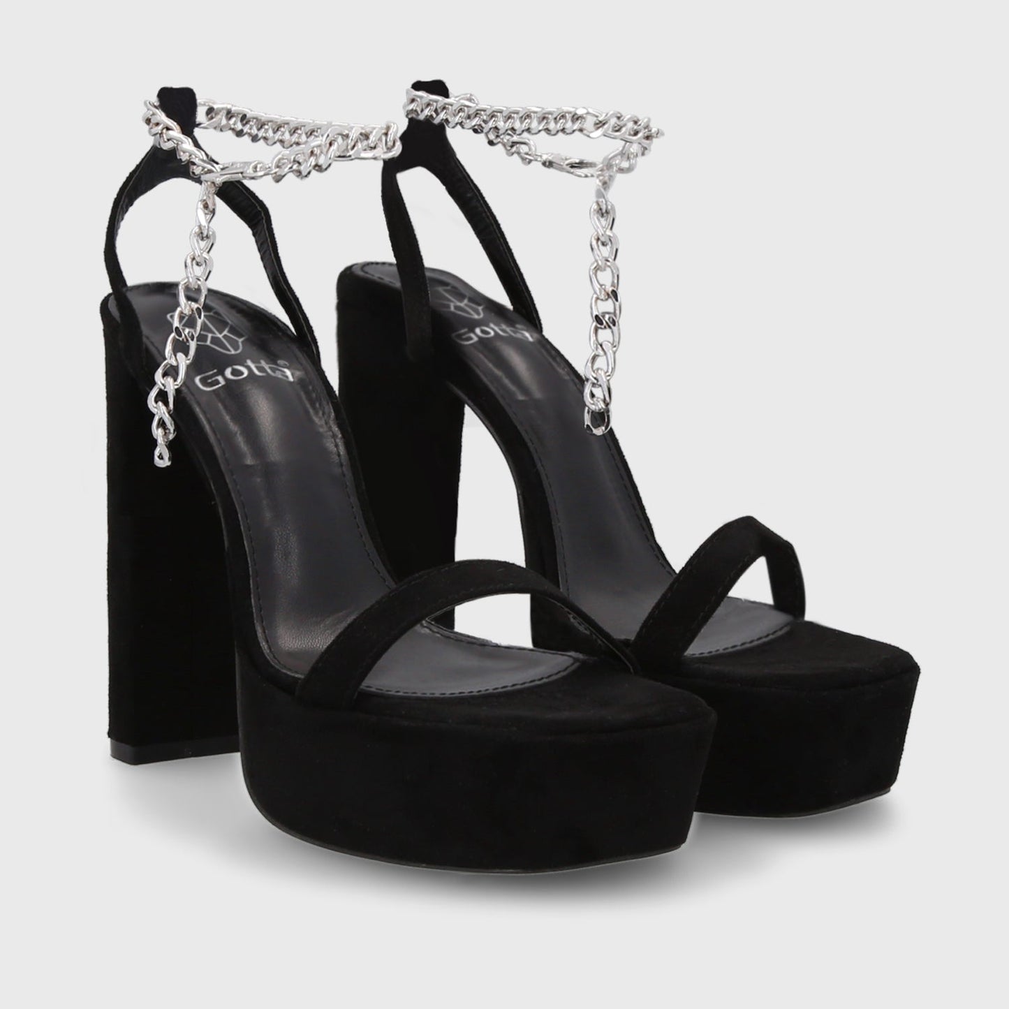 Sandalia Taco Negra Mujer 35101 - Gotta Chile