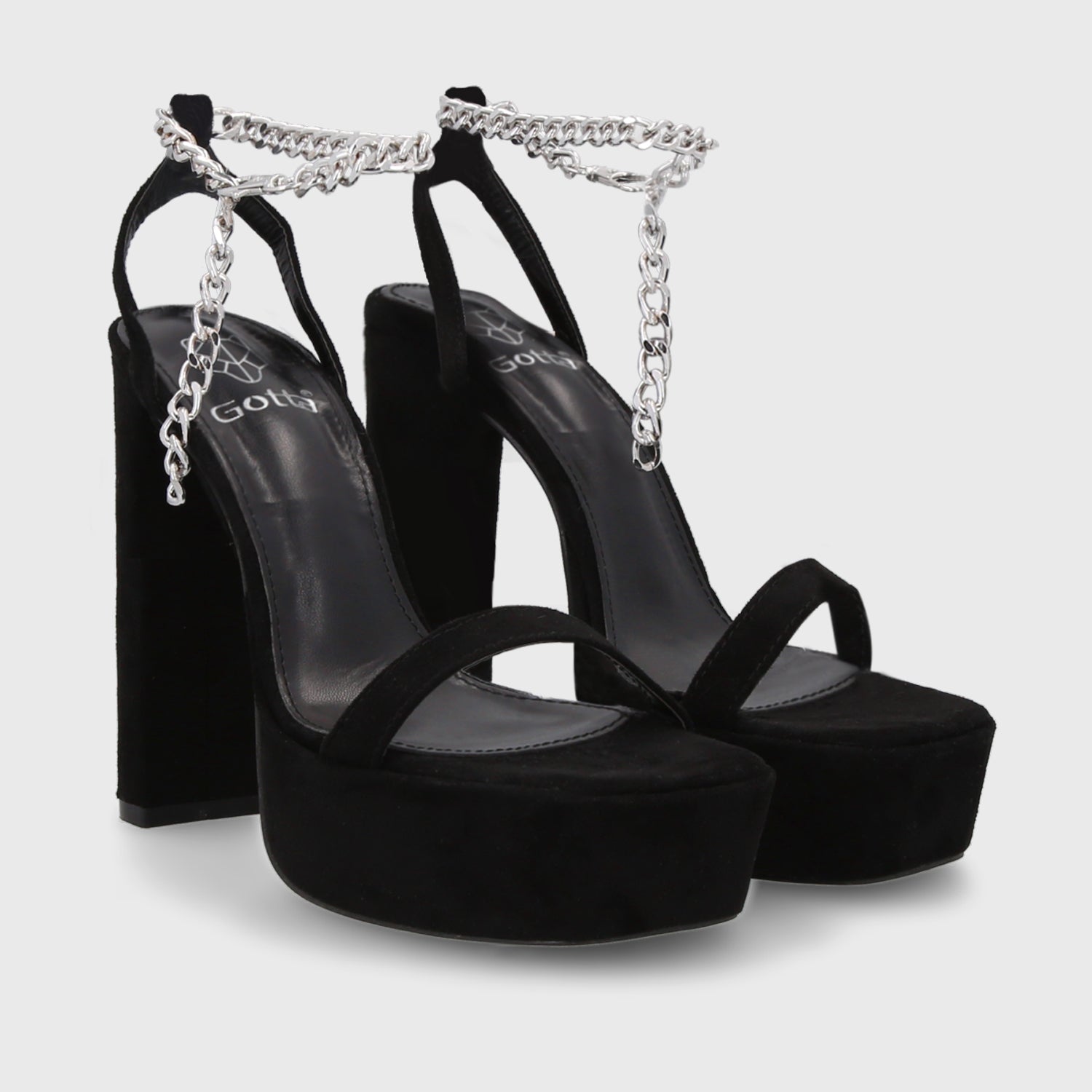 Sandalia Taco Negra Mujer 35101 - Gotta Chile