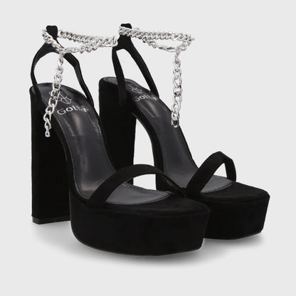 Sandalia Taco Negra Mujer 35101 - Gotta Chile