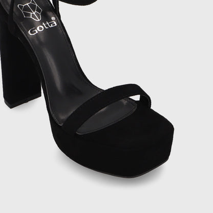 Sandalia Taco Negra Mujer 35101 - Gotta Chile