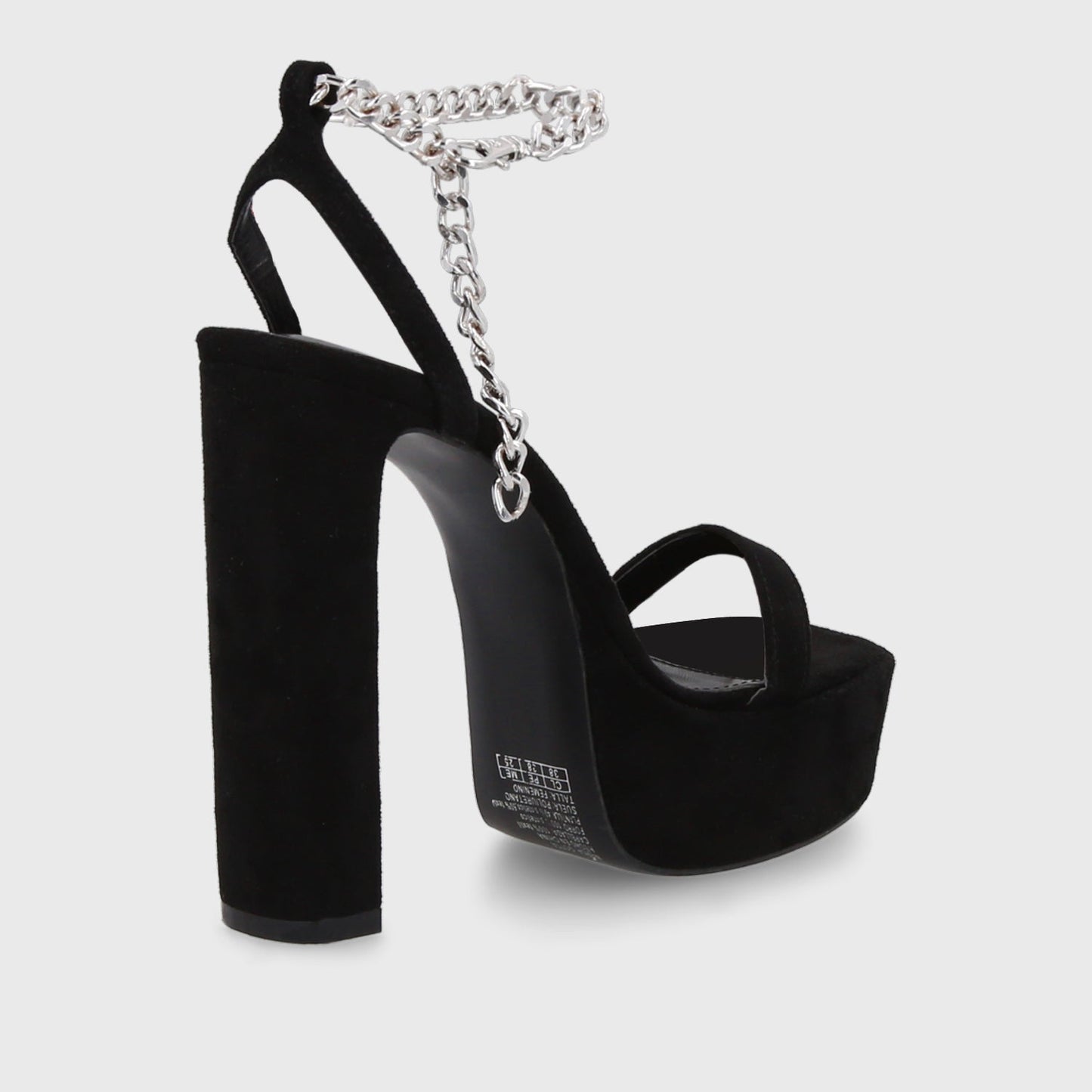 Sandalia Taco Negra Mujer 35101 - Gotta Chile