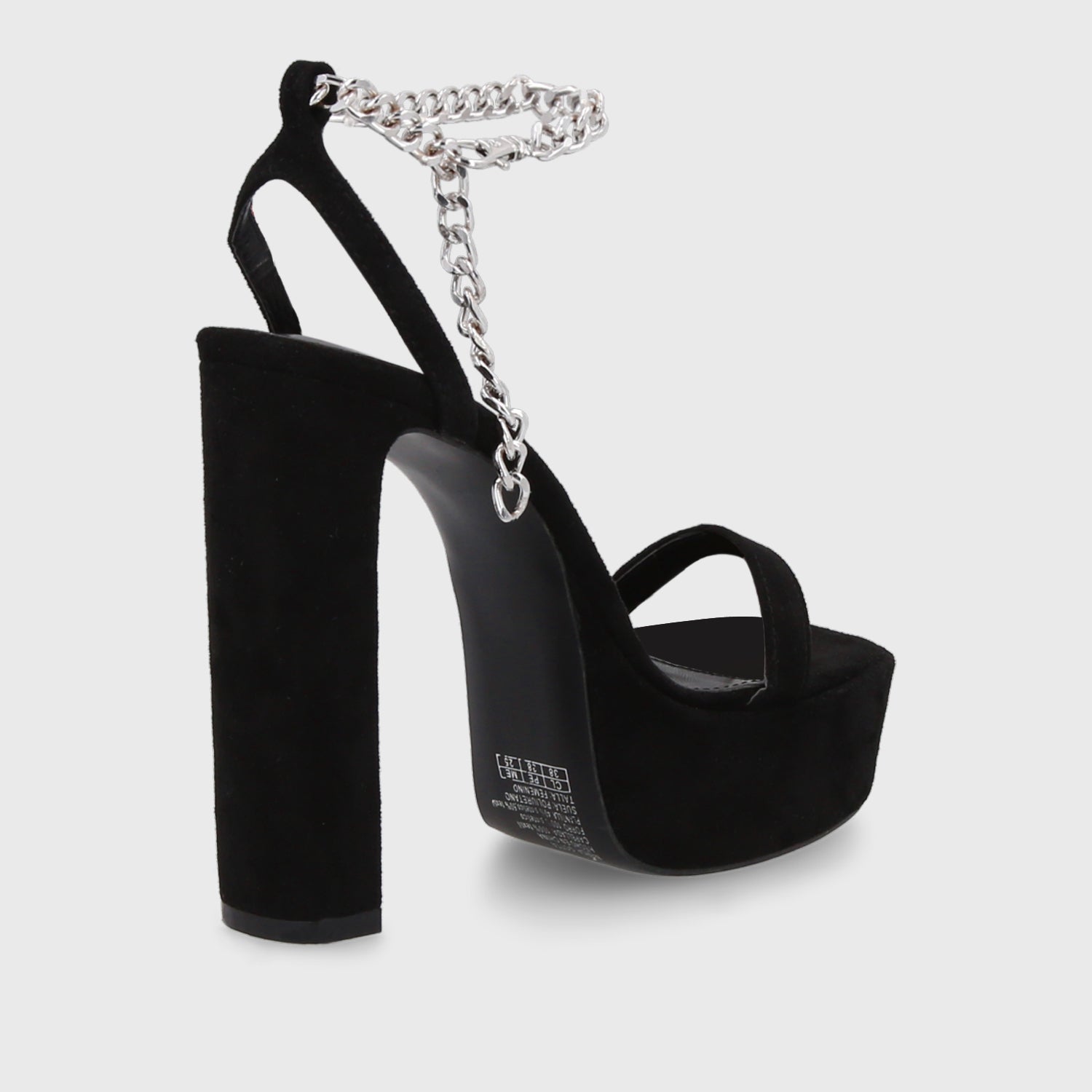 Sandalia Taco Negra Mujer 35101 - Gotta Chile