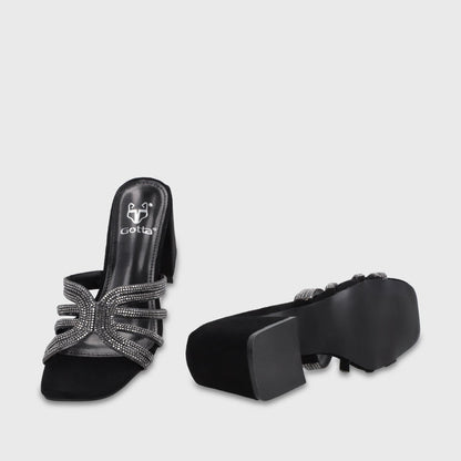 Sandalia Taco Negra Mujer 35135 - Gotta Chile