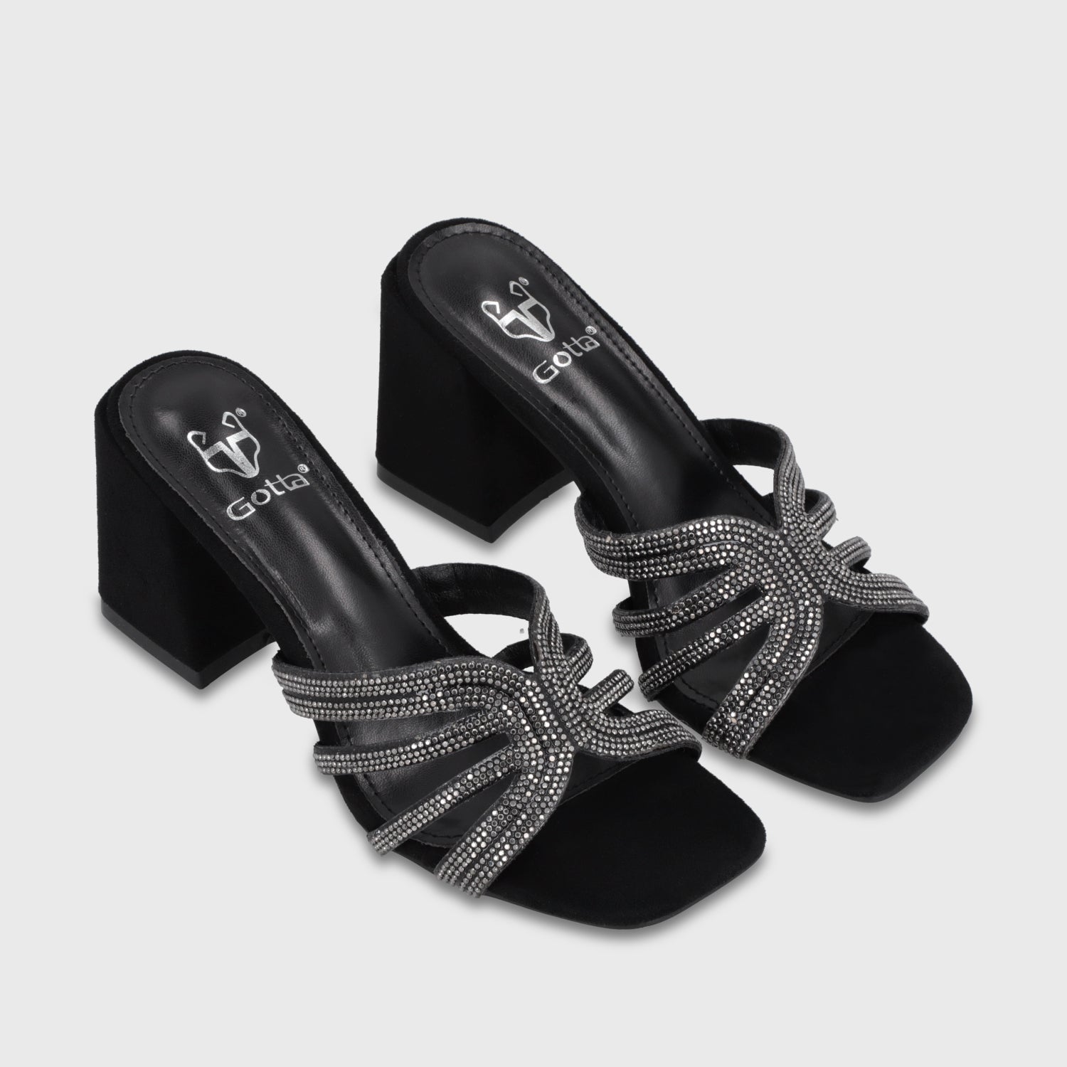 Sandalia Taco Negra Mujer 35135 - Gotta Chile
