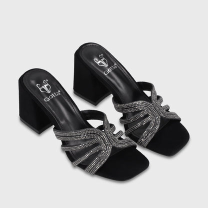 Sandalia Taco Negra Mujer 35135 - Gotta Chile