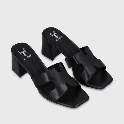 Sandalia Taco Negra Mujer 64030 - Gotta Chile