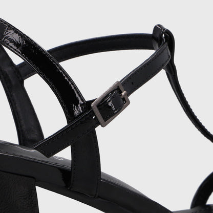 Sandalia Taco Negra Mujer 64031 - Gotta Chile