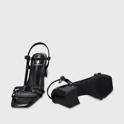 Sandalia Taco Negra Mujer 64031 - Gotta Chile