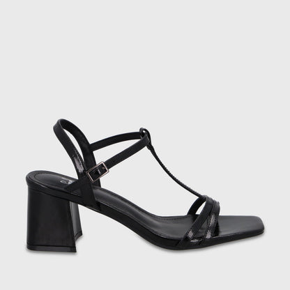 Sandalia Taco Negra Mujer 64031 - Gotta Chile