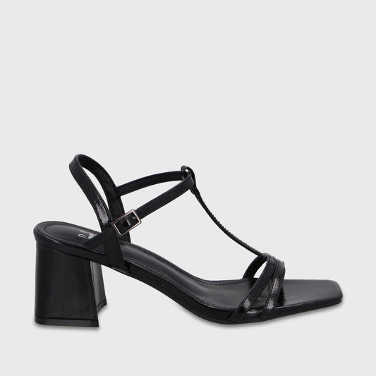 Sandalia Taco Negra Mujer 64031 - Gotta Chile