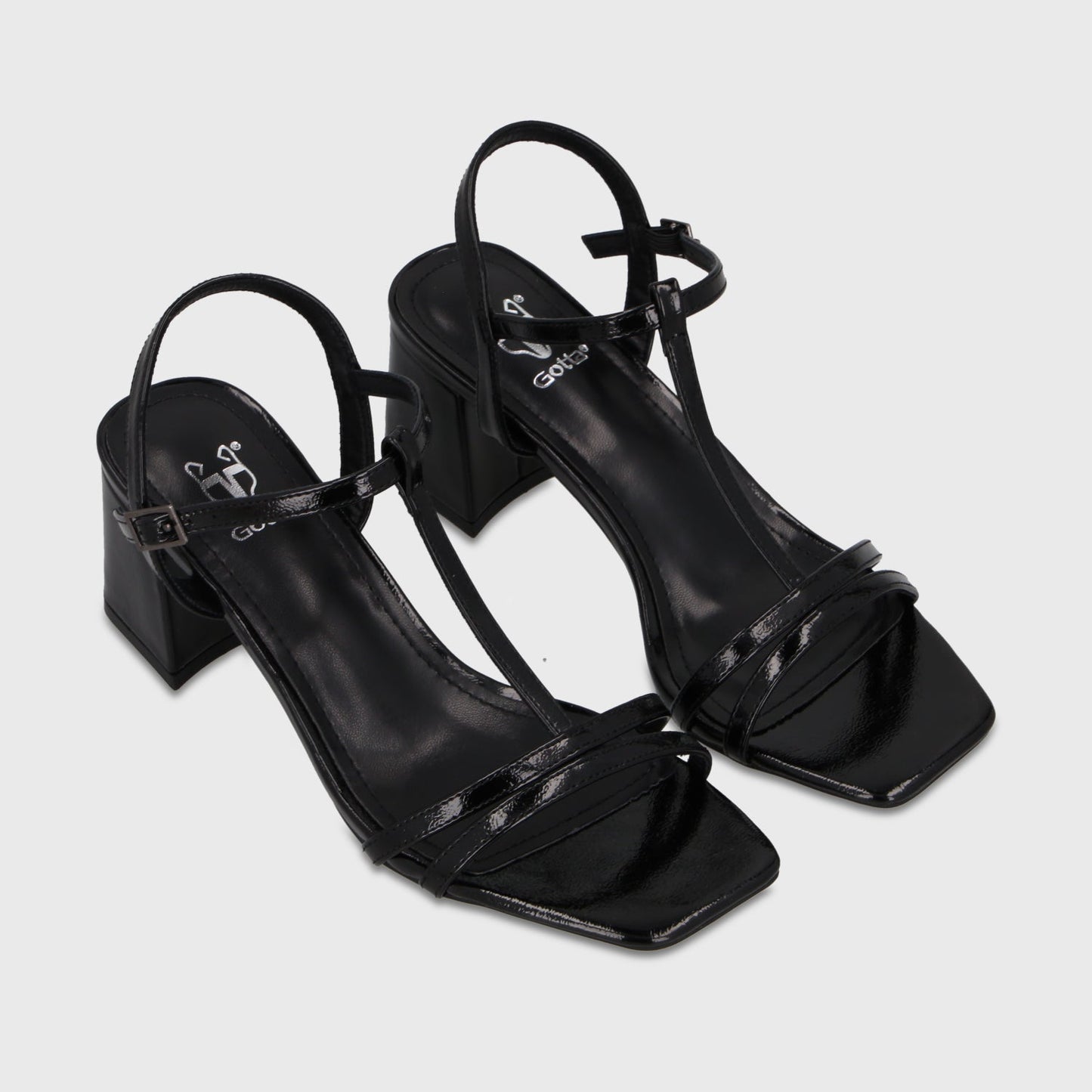 Sandalia Taco Negra Mujer 64031 - Gotta Chile