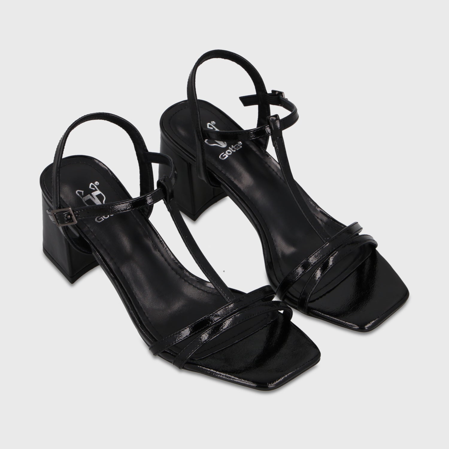 Sandalia Taco Negra Mujer 64031 - Gotta Chile