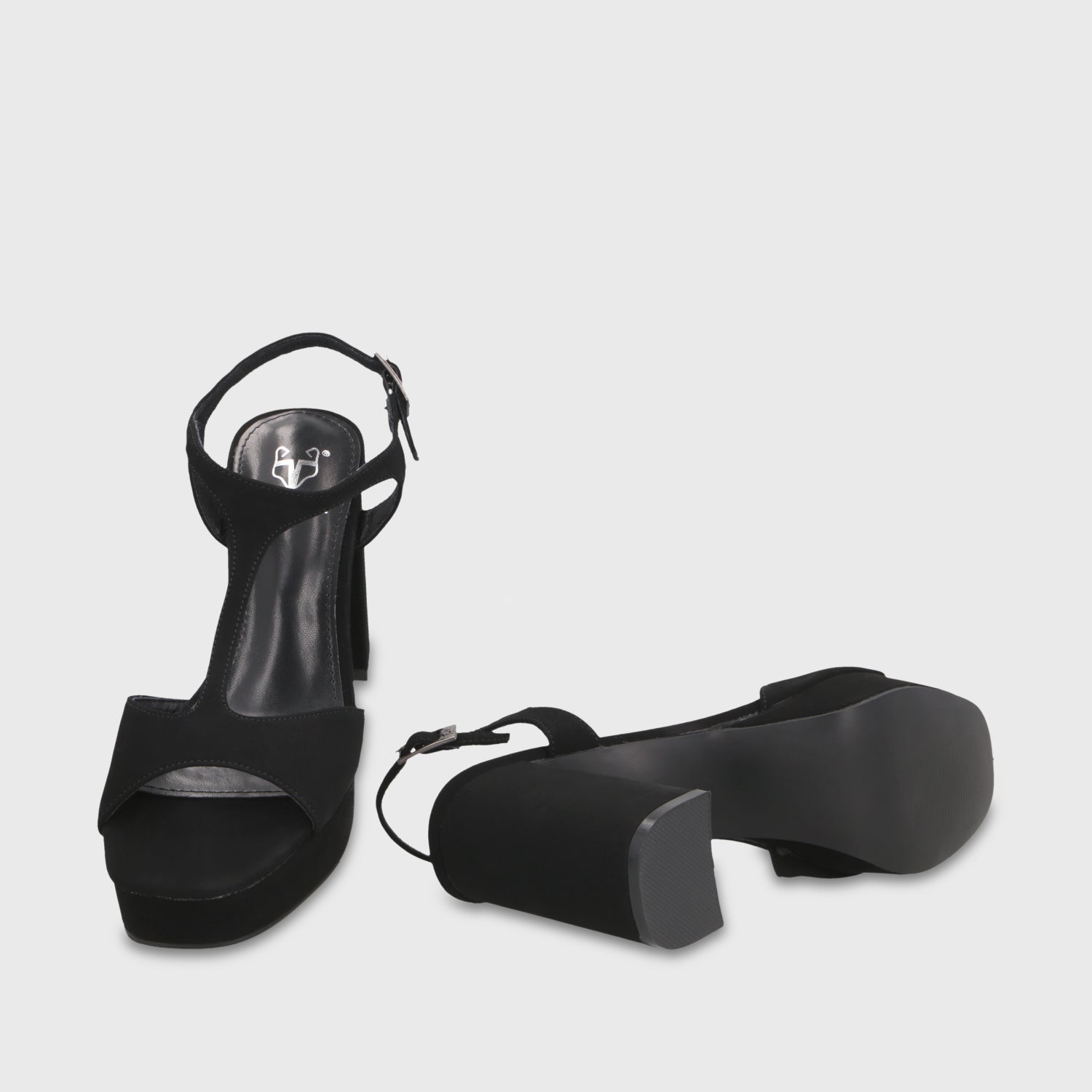 Sandalia Taco Negra Mujer 65910 - Gotta Chile