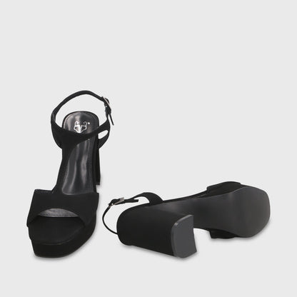 Sandalia Taco Negra Mujer 65910 - Gotta Chile