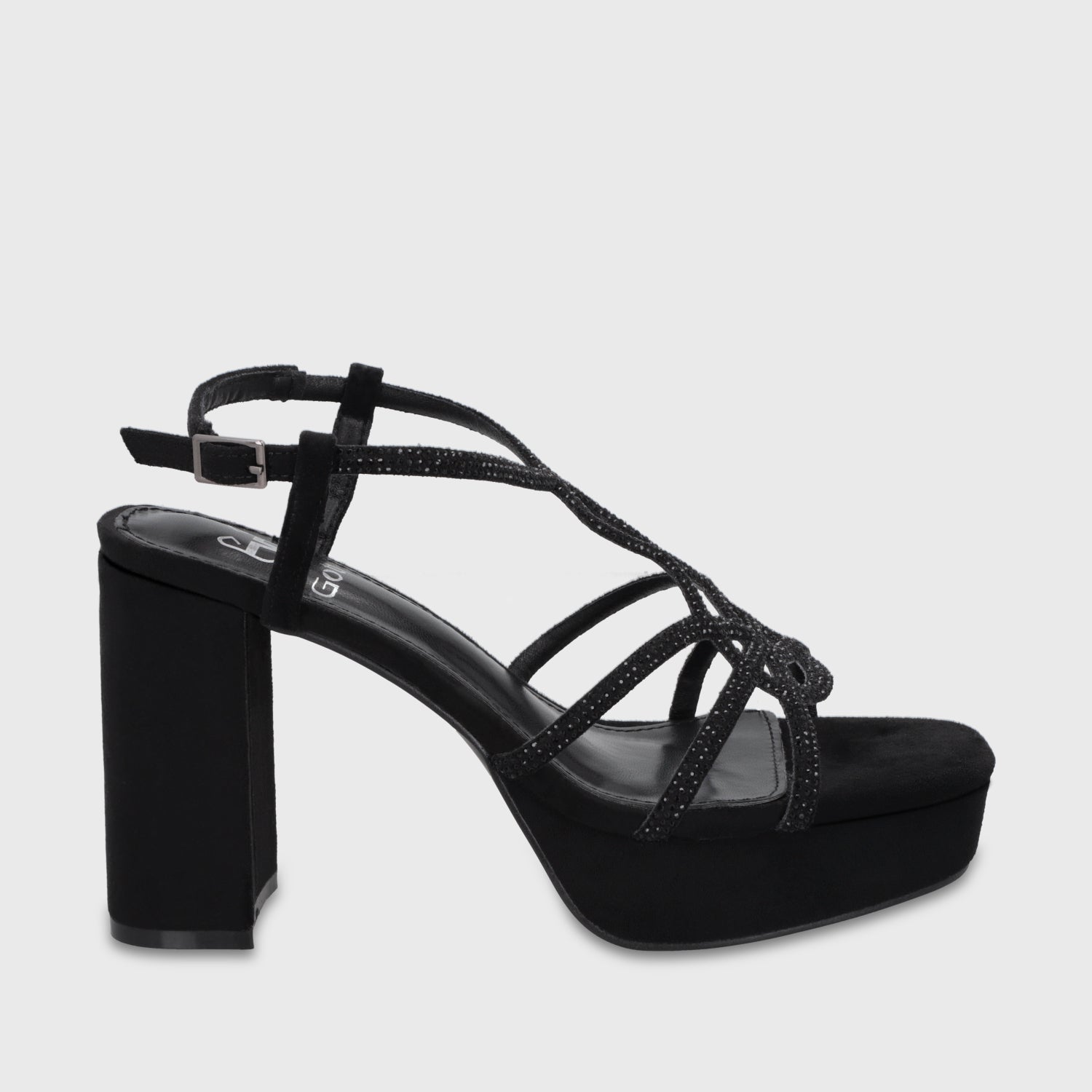 Sandalia Taco Negra Mujer 65911 - Gotta Chile