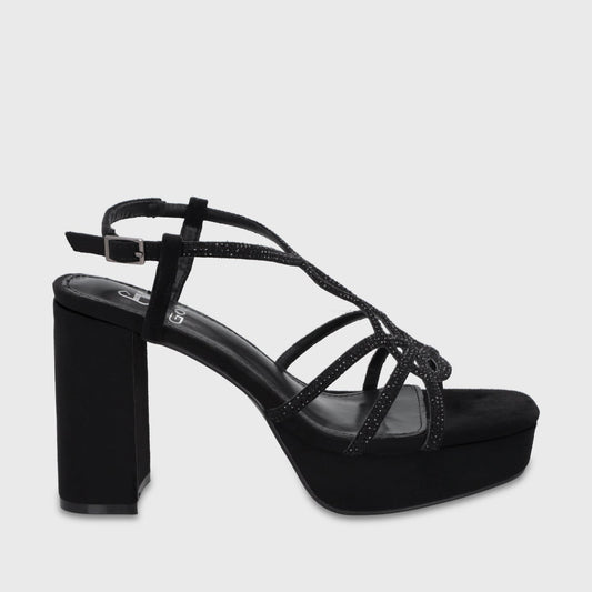 Sandalia Taco Negra Mujer 65911 - Gotta Chile