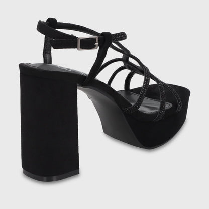 Sandalia Taco Negra Mujer 65911 - Gotta Chile