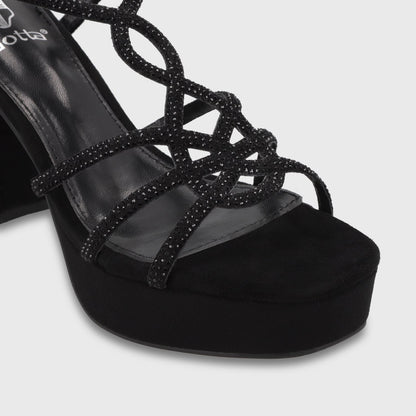 Sandalia Taco Negra Mujer 65911 - Gotta Chile