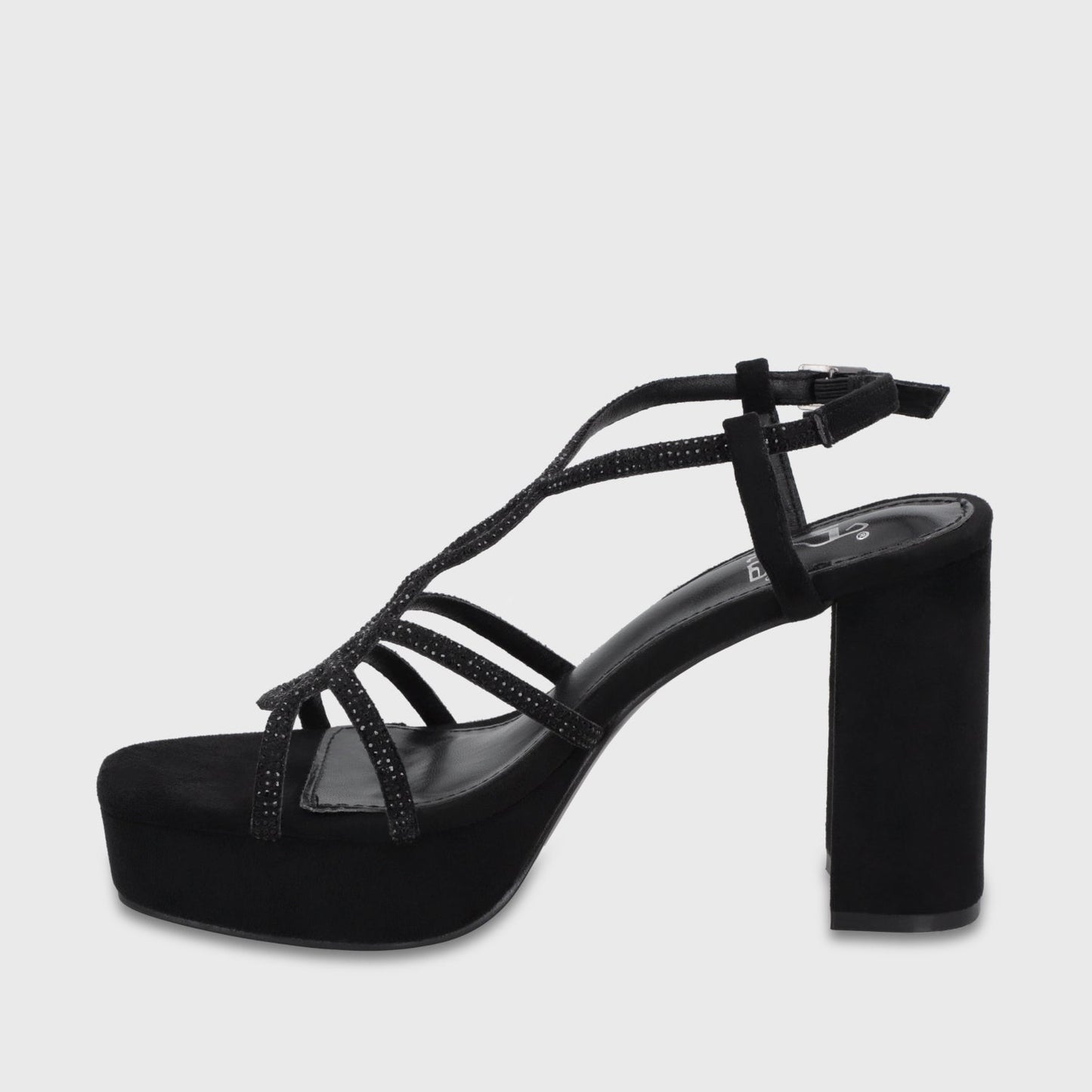 Sandalia Taco Negra Mujer 65911 - Gotta Chile