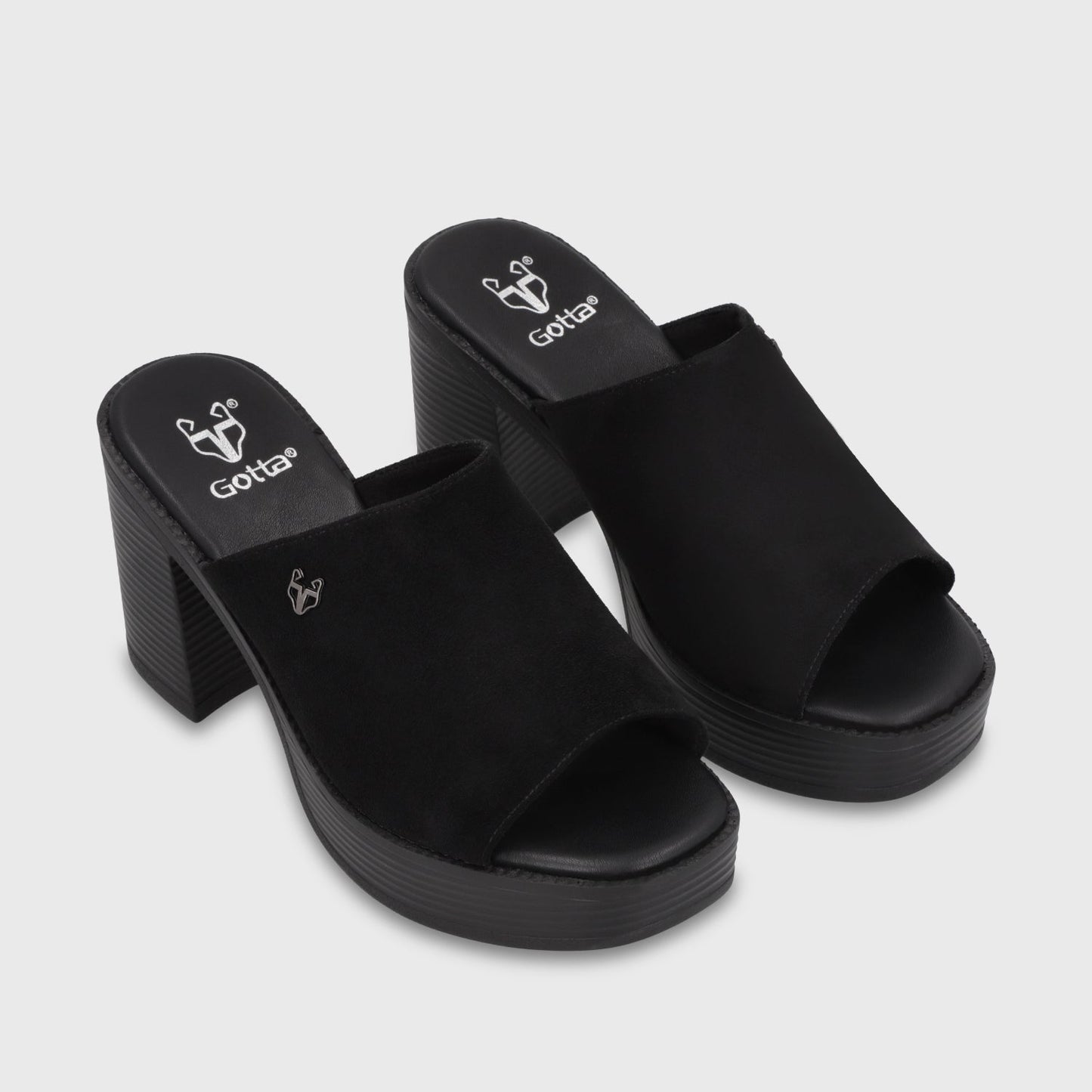 Sandalia Taco Negra Mujer 65920 - Gotta Chile