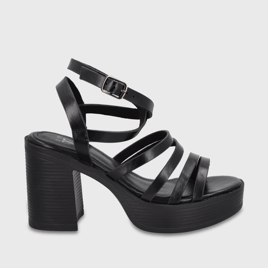 Sandalia Taco Negra Mujer 65921 - Gotta Chile