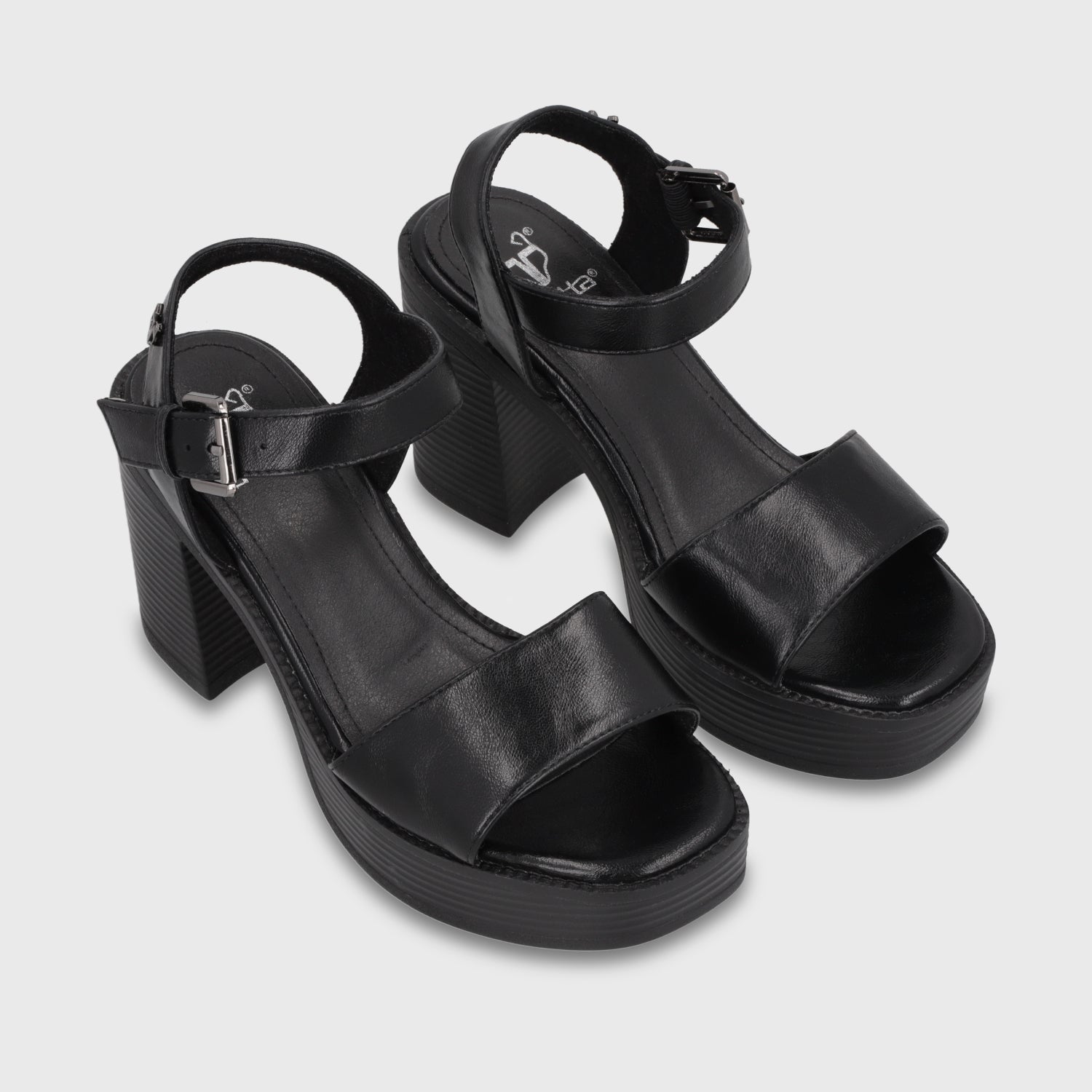 Sandalia Taco Negra Mujer 65922 - Gotta Chile