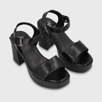 Sandalia Taco Negra Mujer 65922 - Gotta Chile