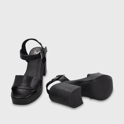 Sandalia Taco Negra Mujer 65922 - Gotta Chile