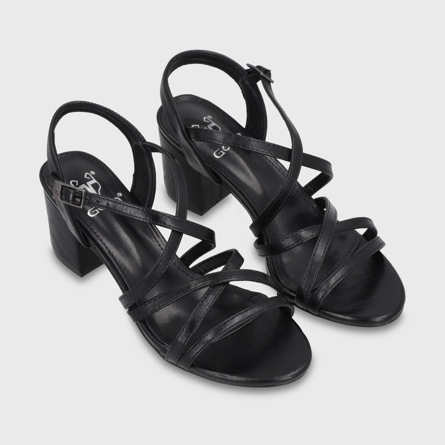 Sandalia Taco Negra Mujer C6164 - Gotta Chile
