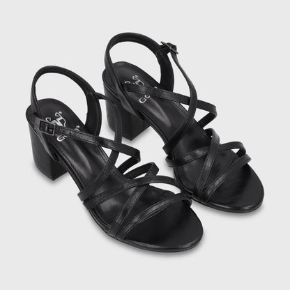 Sandalia Taco Negra Mujer C6164 - Gotta Chile
