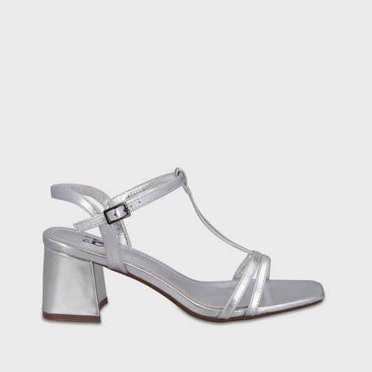 Sandalia Taco Plateada Mujer 64031 - Gotta Chile