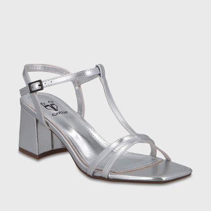 Sandalia Taco Plateada Mujer 64031 - Gotta Chile