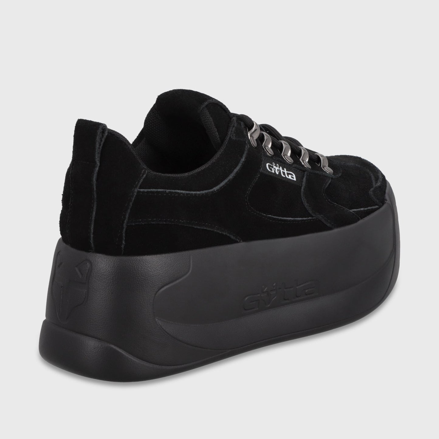 Zapatilla Cuero Plataforma Negra Mujer C732B - Gotta Chile