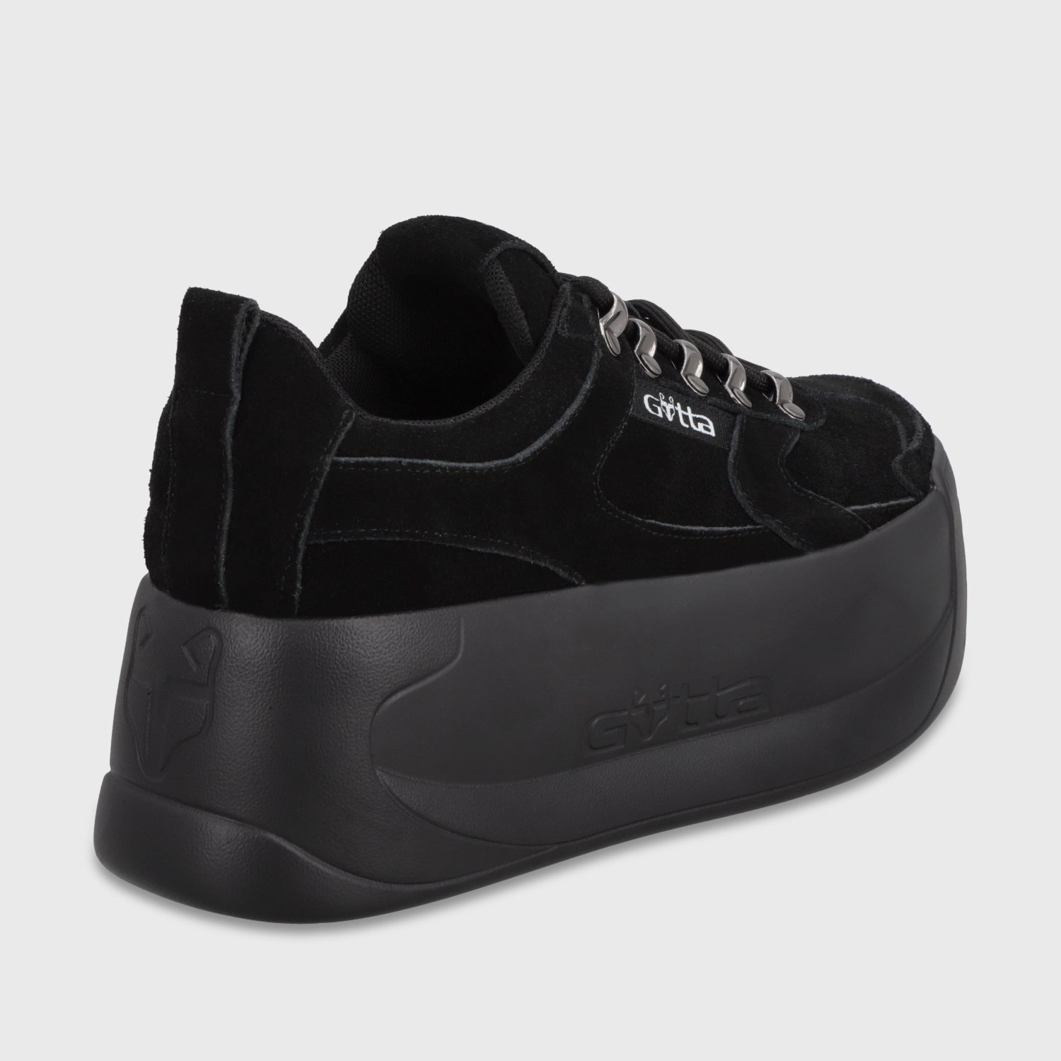 Zapatilla Cuero Plataforma Negra Mujer C732B - Gotta Chile