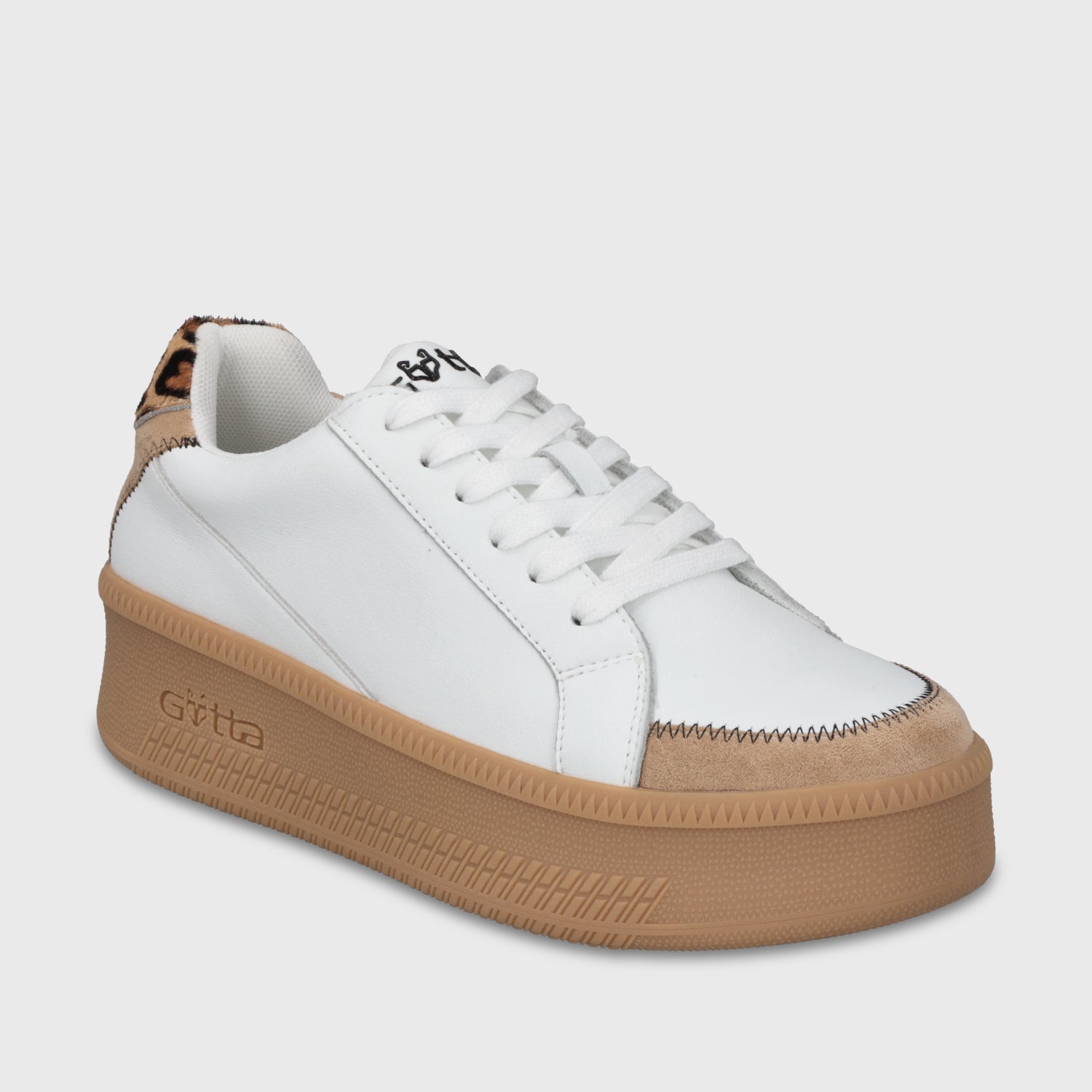 Zapatilla Plataforma Blanca Mujer 67310 - Gotta Chile